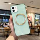 For iPhone 12 mini CD Texture MagSafe TPU Phone Case (Transparent Green) - 1