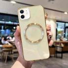 For iPhone 12 mini CD Texture MagSafe TPU Phone Case (Transparent Yellow) - 1