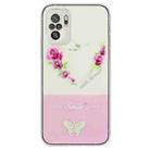 For Xiaomi Redmi Note 10 4G / Redmi Note 10S Bronzing Butterfly Flower TPU Phone Case(Rose Heart) - 1