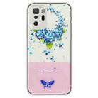 For Xiaomi Poco X3 GT Bronzing Butterfly Flower TPU Phone Case(Hydrangea) - 1