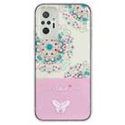 For Xiaomi Redmi Note 10 Pro Max / Note 10 Pro Bronzing Butterfly Flower TPU Phone Case(Peacock Flower) - 1