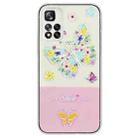 For Xiaomi Redmi Note 11T / Poco M4 Pro 5G Bronzing Butterfly Flower TPU Phone Case(Colorful Butterfly) - 1