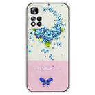 For Xiaomi Redmi Note 11T / Poco M4 Pro 5G Bronzing Butterfly Flower TPU Phone Case(Hydrangea) - 1