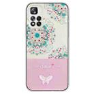 For Xiaomi Redmi Note 11T / Poco M4 Pro 5G Bronzing Butterfly Flower TPU Phone Case(Peacock Flower) - 1