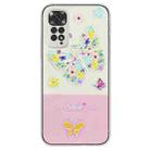 For Xiaomi Redmi Note 11 Global Bronzing Butterfly Flower TPU Phone Case(Colorful Butterfly) - 1
