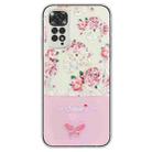 For Xiaomi Redmi Note 11 Global Bronzing Butterfly Flower TPU Phone Case(Peony) - 1