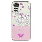 For Xiaomi Redmi Note 11 Global Bronzing Butterfly Flower TPU Phone Case(Cherry Blossoms) - 1