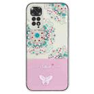 For Xiaomi Redmi Note 11 Global Bronzing Butterfly Flower TPU Phone Case(Peacock Flower) - 1