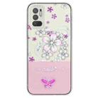 For Xiaomi Redmi Note 10 5G / Poco M3 Pro 5G Bronzing Butterfly Flower TPU Phone Case(Cherry Blossoms) - 1
