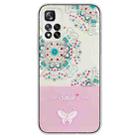 For Xiaomi Poco M4 Pro 5G Bronzing Butterfly Flower TPU Phone Case(Peacock Flower) - 1