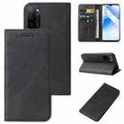 For OPPO A55s 5G / CPH2309 Magnetic Closure Leather Phone Case(Black) - 1