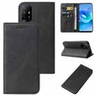 For OPPO A95 5G Magnetic Closure Leather Phone Case(Black) - 1
