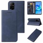 For OPPO A95 5G Magnetic Closure Leather Phone Case(Blue) - 1