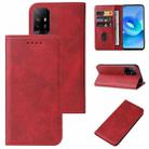 For OPPO A95 5G Magnetic Closure Leather Phone Case(Red) - 1