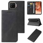For OPPO F17 Magnetic Closure Leather Phone Case(Black) - 1
