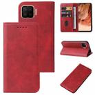 For OPPO F17 Magnetic Closure Leather Phone Case(Red) - 1