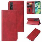 For OPPO Find X2 Magnetic Closure Leather Phone Case(Red) - 1