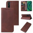 For OPPO Find X2 Pro Magnetic Closure Leather Phone Case(Brown) - 1