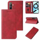 For Realme 6i India Magnetic Closure Leather Phone Case(Red) - 1
