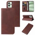 For Realme GT2 Pro Magnetic Closure Leather Phone Case(Brown) - 1