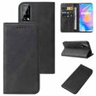 For Realme Q2 Magnetic Closure Leather Phone Case(Black) - 1
