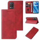 For Realme Q3i 5G Magnetic Closure Leather Phone Case(Red) - 1
