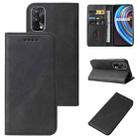 For Realme X7 / Q2 Pro Magnetic Closure Leather Phone Case(Black) - 1