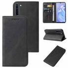 For OPPO Reno3 A JP Version Magnetic Closure Leather Phone Case(Black) - 1