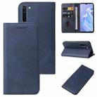 For OPPO Reno3 A JP Version Magnetic Closure Leather Phone Case(Blue) - 1