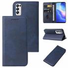 For OPPO Reno5 Pro+ Magnetic Closure Leather Phone Case(Blue) - 1