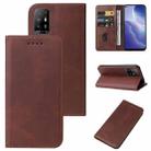 For OPPO Reno5 Z Magnetic Closure Leather Phone Case(Brown) - 1