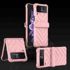 For Samsung Galaxy Z Flip4 GKK Magnetic Folding Swivel Armored Phone Case with Hinges(Sweet Pink) - 1