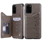 For Galaxy S20 Plus Six Cats Embossing Pattern Shockproof Protective Case with Card Slots & Photo Frame(Grey) - 1