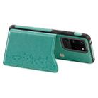 For Galaxy S20 Ultra Six Cats Embossing Pattern Shockproof Protective Case with Card Slots & Photo Frame(Green) - 4