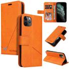 For iPhone 11 Pro Max GQUTROBE Right Angle Leather Phone Case(Orange) - 1