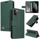 For iPhone 11 Pro Max GQUTROBE Right Angle Leather Phone Case(Green) - 1