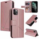 For iPhone 11 Pro Max GQUTROBE Right Angle Leather Phone Case(Rose Gold) - 1