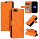 GQUTROBE Right Angle Leather Phone Case For iPhone 7 Plus / 8 Plus(Orange) - 1