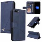 GQUTROBE Right Angle Leather Phone Case For iPhone 7 Plus / 8 Plus(Blue) - 1