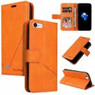 GQUTROBE Right Angle Leather Phone Case For iPhone 7 / 8 / SE 2020 / SE 2022(Orange) - 1