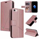 GQUTROBE Right Angle Leather Phone Case For iPhone 7 / 8 / SE 2020 / SE 2022(Rose Gold) - 1