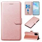 For Galaxy S20+ Classic Calf Texture Magnetic Attraction Horizontal Flip Leather Case with Stand & Card Slots & Wallet Function(Rose Gold) - 1