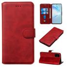 For Galaxy S20+ Classic Calf Texture Magnetic Attraction Horizontal Flip Leather Case with Stand & Card Slots & Wallet Function(Red) - 1