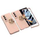 For Samsung Galaxy Z Fold4 GKK Ultra-thin PC Full Coverage Phone Case with Ring Holder(Gold) - 1