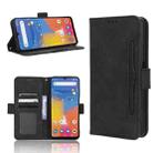 For Consumer Cellular ZMax 5G Skin Feel Calf Texture Card Slots Leather Phone Case(Black) - 1