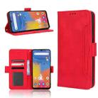 For Consumer Cellular ZMax 5G Skin Feel Calf Texture Card Slots Leather Phone Case(Red) - 1