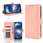 For HTC Desire 22 Pro Skin Feel Calf Texture Card Slots Leather Phone Case(Pink) - 1