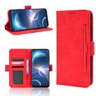 For HTC Desire 22 Pro Skin Feel Calf Texture Card Slots Leather Phone Case(Red) - 1