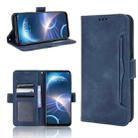 For HTC Desire 22 Pro Skin Feel Calf Texture Card Slots Leather Phone Case(Blue) - 1