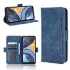 For Motorola Moto E32s / G22 Skin Feel Calf Texture Card Slots Leather Phone Case(Blue) - 1